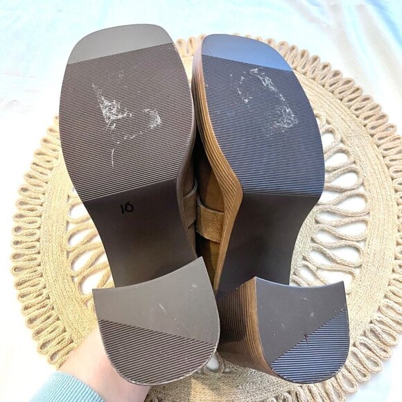 Steve Madden Fraim Brown Suede Heeled Closed Toe Loafer Size 9.5 - Picture 11 of 12